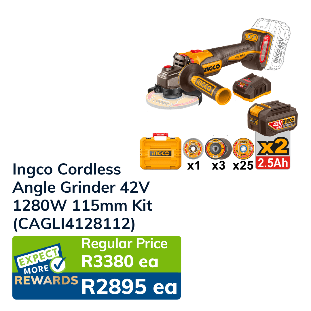 Ingco Angle Grinder - Timbuild Somerset West Home