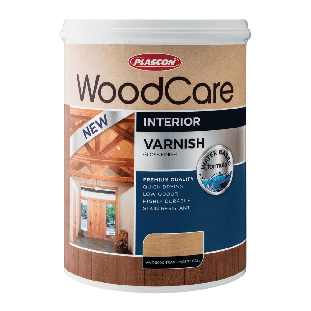 Water Based Interior Varnish Gloss - Timbuild Somerset West Plascon Woodcare Products